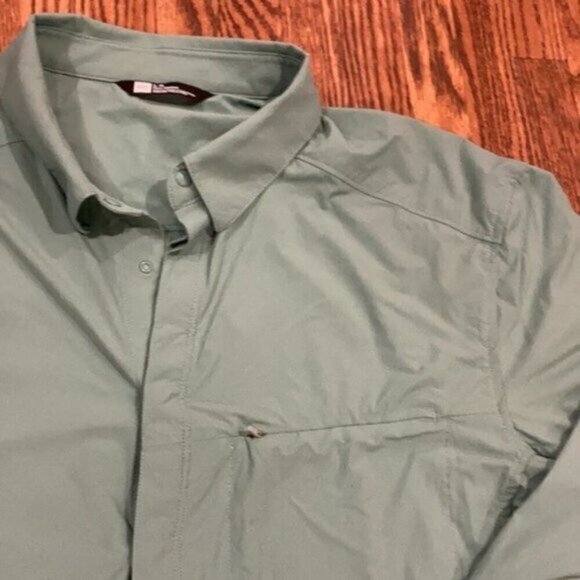 MEC Green Sun Dodger Long Sleeve Hiking Shirt Large - Picture 4 of 11